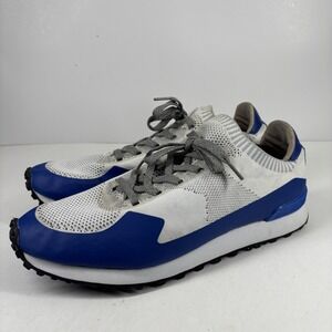 GREATS Brooklyn G-Knit Men's 13 White/Blue Vibram Sole Comfort Trainer Sneakers